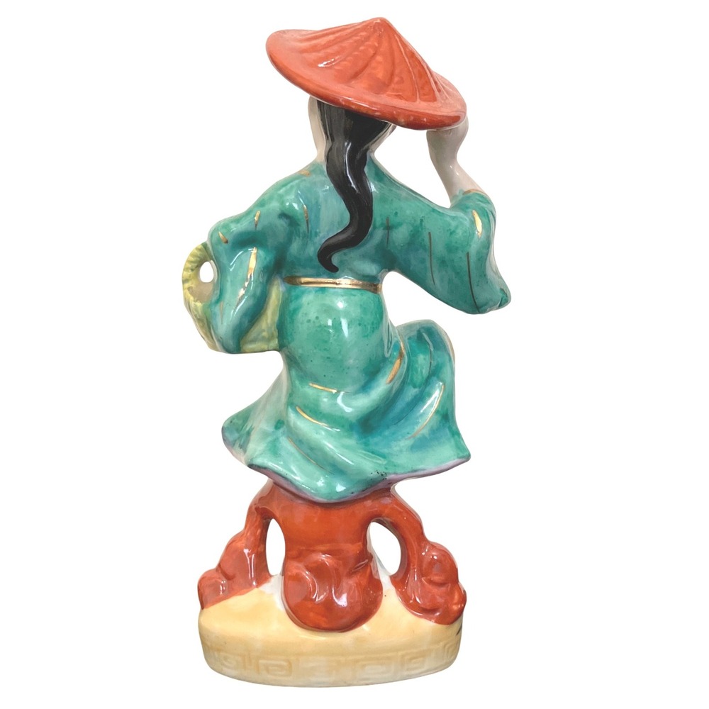 VTG Occupied‎ Japan Porcelain Hand painted Oriental Lady Figurine - Picture 3 of 6